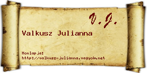 Valkusz Julianna névjegykártya